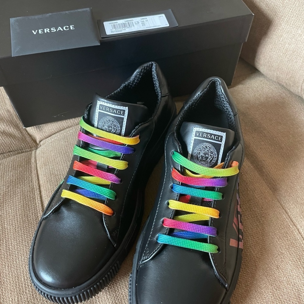Versace Leather Sneakers - Picture 6 of 12